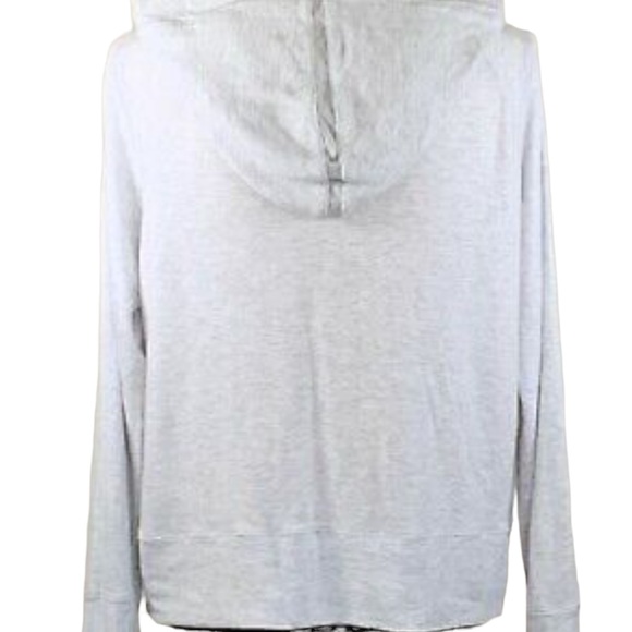 ATHLETA Hoodie Pullover Raglan Long Sleeve Mesh Accents Heather Grey Size XS - Picture 3 of 10